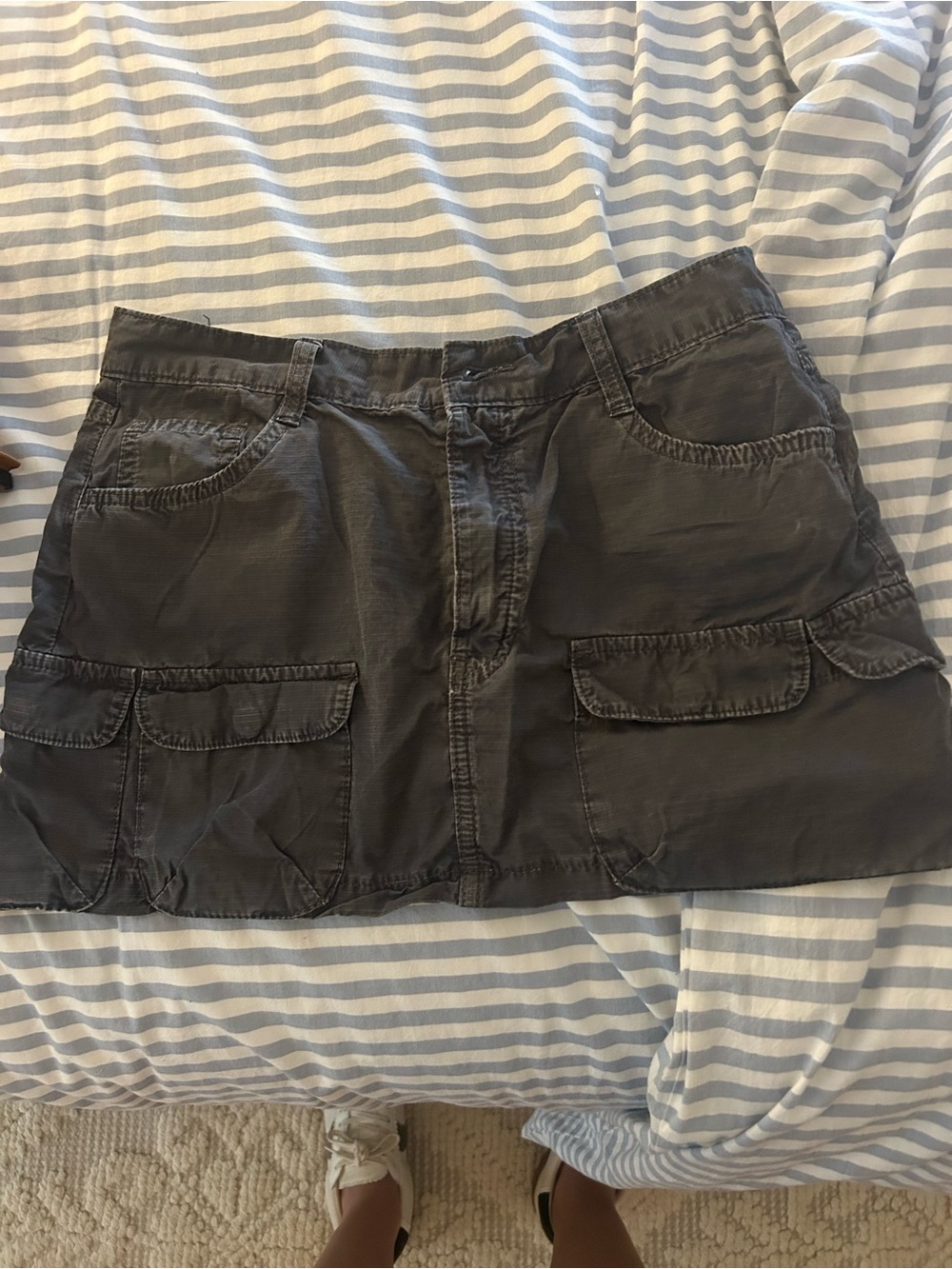 Zara Charcoal Cargo Mini Skirt